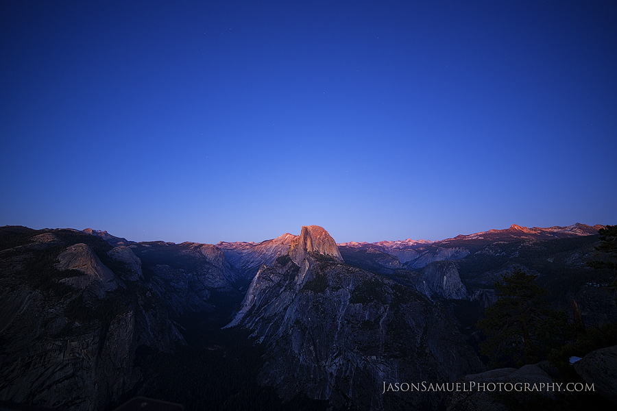 Yosemite Half Dome at golden hour
