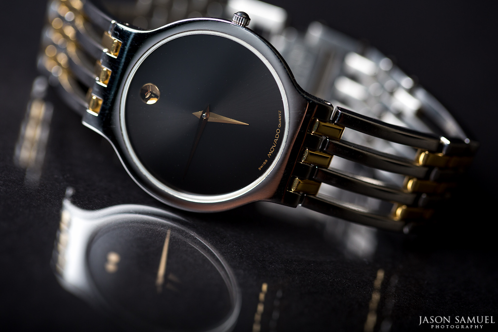 Movado watch product photography